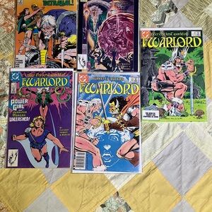 Vintage Comic Books Warlord Lot of 5 Books